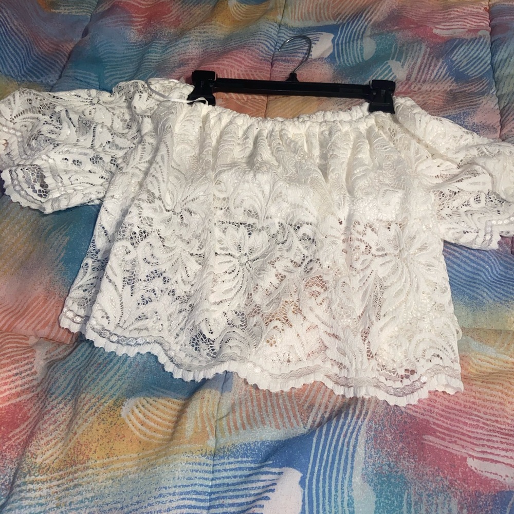 Shein Off the shoulder crop top